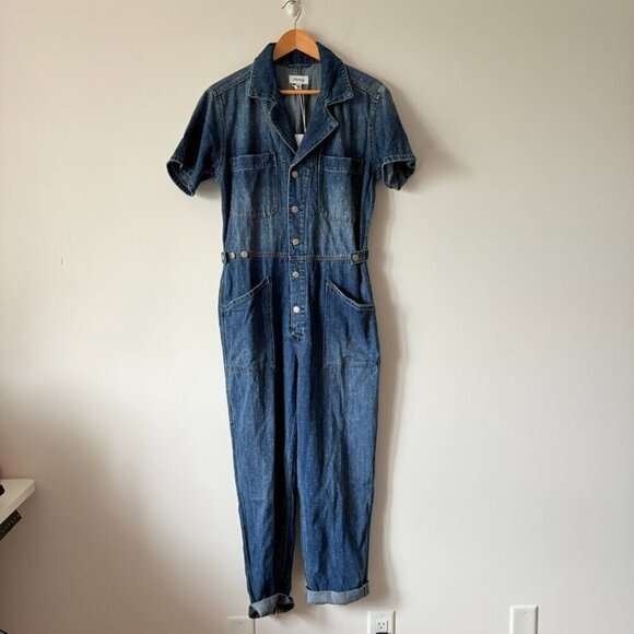 Pistola Grover Denim Jumpsuit NWT Utopia Dot Size Medium - Picture 4 of 8